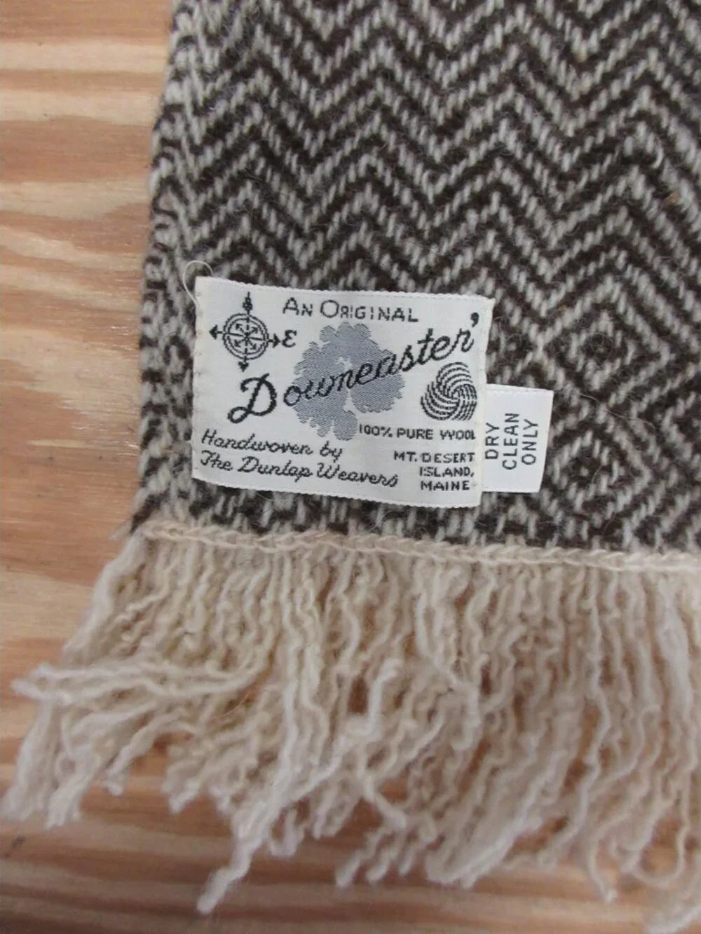 VINTAGE Downeaster Scarf Dunlop Weavers Wool Handwoven Maine USA NEW